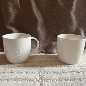 Two Starbucks 2009 Classic White (New Bone China) mugs